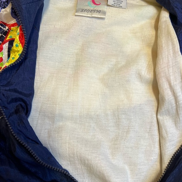 Ava Sport Women’s Windbreaker Jacket Vintage Medium Pockets Y2K Floral - Picture 8 of 8